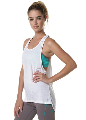 Braided Neck Tank (White)