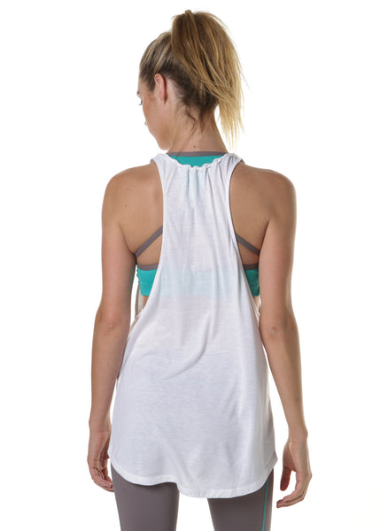 Braided Neck Tank (White)